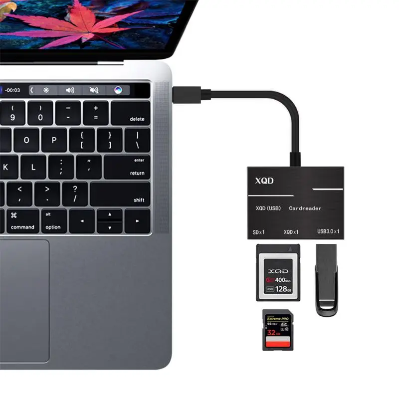 Type C to XQD SD High Speed Card Reader USB3 0 Camera Computer Kit Adapter E65A 2