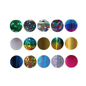 

25-Color Nail Art Stickers Colorfu Nail Polish Cosmic Tips Wraps Foil Transfer Adhesive Glitters DIY Decoration