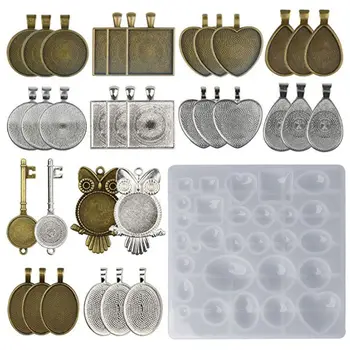 

1 set Crystal Epoxy Resin Mold Tray Casting Silicone Mould DIY Crafts Pendant Jewelry Making Tools