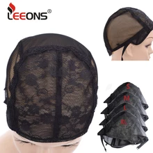 

Wig Accessories Black Beige Lace Wig Cap For Making Wigs Adjustable Strap Hair Net Wave Cap Weaving Cap Double Layer Wig Caps