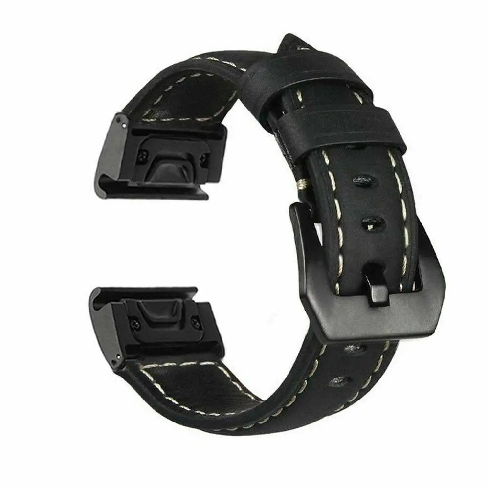 

For Garmin Fenix 5x 5 3 3HR GPS smart watch 20mm 26mm quick fit strap Sport Genuine Leather Bracelet band For Forerunner 935 945