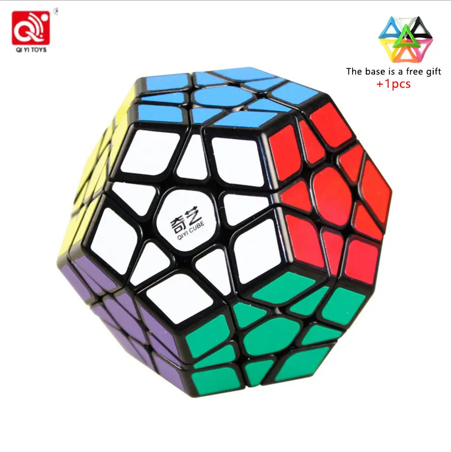 QIYI 3X3 Megaminxeds магический куб черно-белый скоростной Профессиональный 12 сторонний пазл Cubo Magico Развивающие игрушки для детей