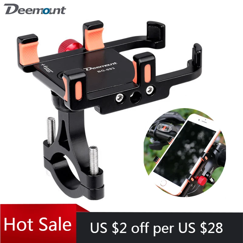 Bike-Phone-Holder Mobile-Bracket Bicycle Adjustable Aluminum 360 for 60-100mm-Width