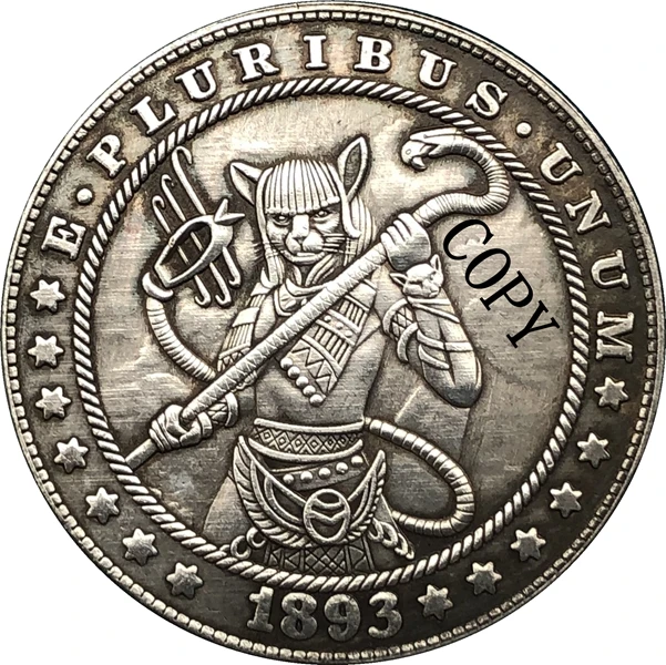 

Hobo Nickel 1893-S USA Morgan Dollar COIN COPY Type 191