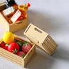 1Pc Mini Wooden Frame Fruit Basket Dolls Furniture For Barbie House 1/6 1/12 Miniature DollHouse Accessories Toy Ob11 Bjd Decor 4
