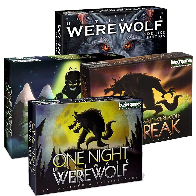 

English One Night Werewolf Vampire One Night Ultimate Super Villain Card Game One Night Ultimate Werewolf