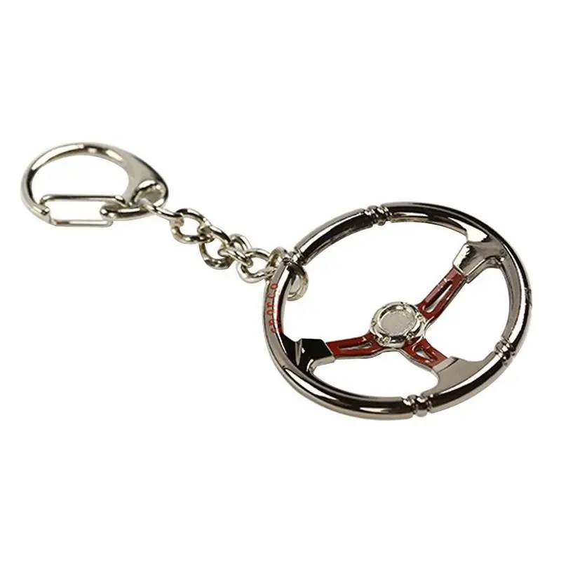 

Novelty Car Steering Wheel Keychain Zinc Alloy Keyring Key Pendant