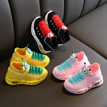 

2020 New Girls Boys Sport Stretch Mesh breathable Shoes Cartoon Infant Kids Baby Running Sneakers Sapato Infantil kids shoes