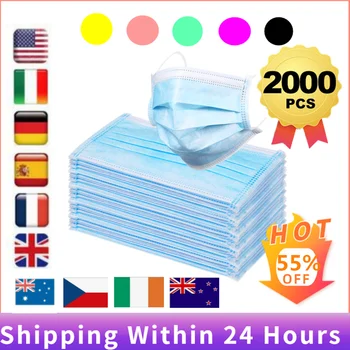 

Medical Mask Disposable Non woven 3 Layer Filter Surgical Mask Mouth Face Mask Earloop Breathable Mascara Protective Mascarilla