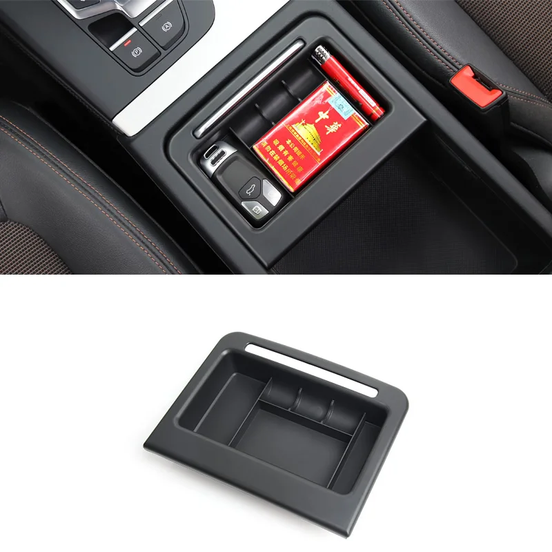 conteneur pour accoudoirs avec Plateau pour Console Centrale Auto Ajustable pour Audi Q5 2009-2016 Anyutai Accessoires de boîte de Rangement pour Voiture Noir