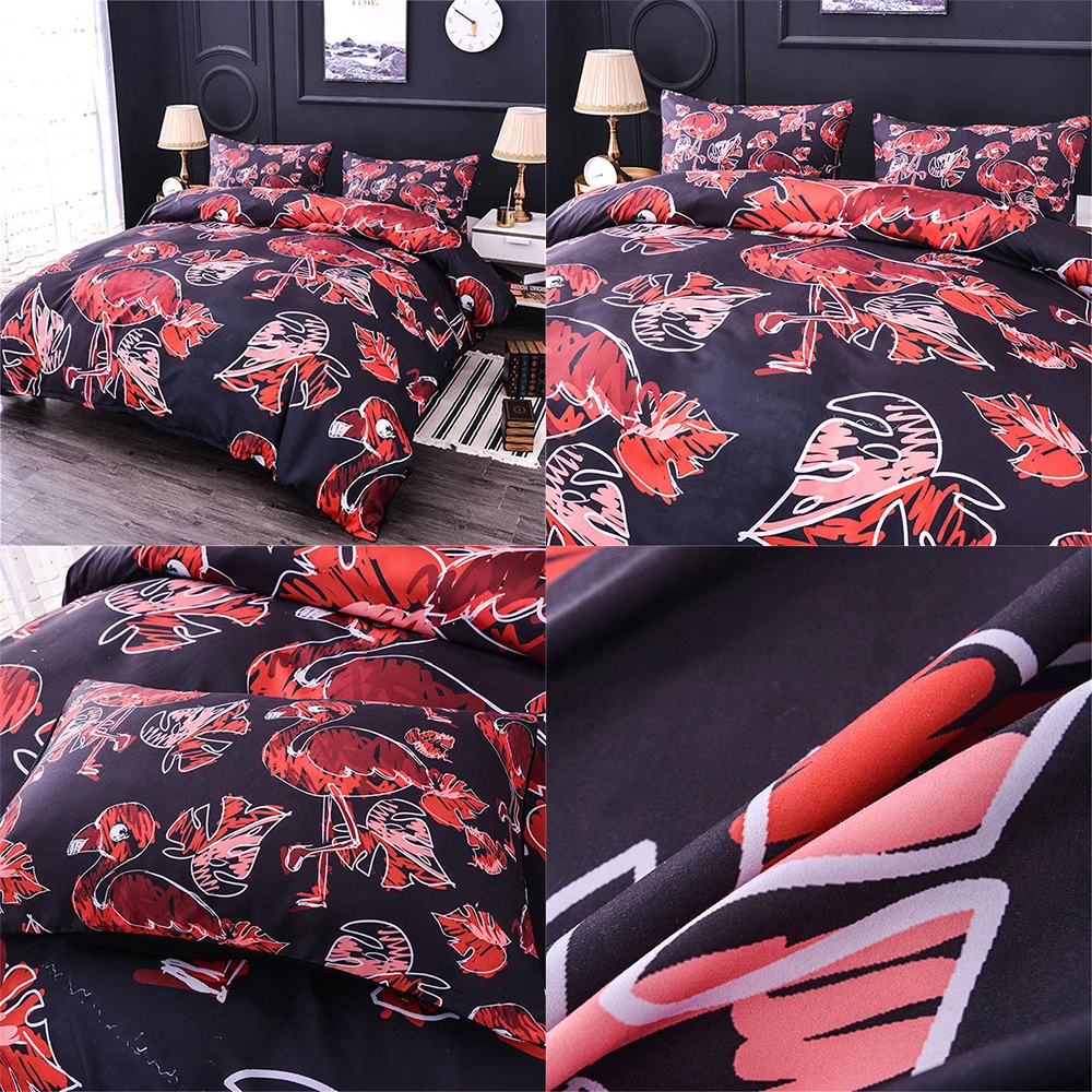 Homesky животное Фламинго пододеяльник King size queen размер одеяло постельные принадлежности набор s птица Печать постельные принадлежности набор 2-3 шт