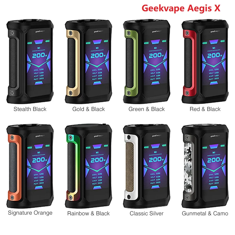 Последняя версия! 2 шт. Geekvape Aegis X Mod 200W макс Выход& как 2,0 Чипсет VS Geekvape Aegis соло Mod электронные сигареты испаритель