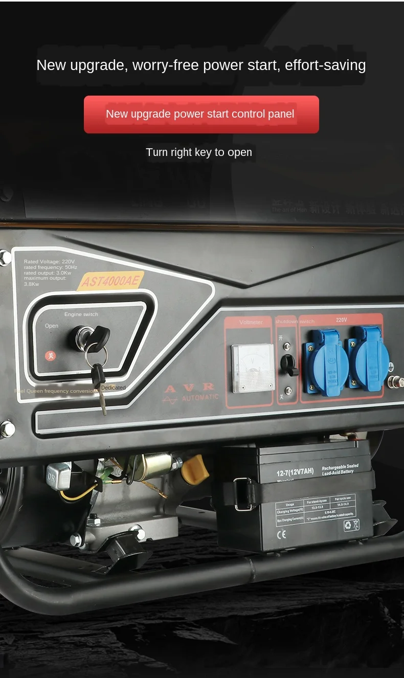 Gerador de Gasolina Mudo ao ar v e 380 mão Casa Pequena Monofásica v 5 kw Trifásico Livre 220 Cheap Geradores à gasolina