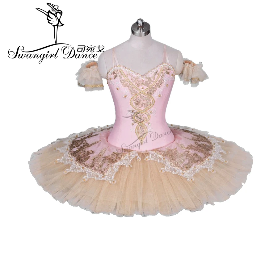 Adult Pink peach professional ballet Tutu for performance classical ballet tutu women pancake tutuBT9034