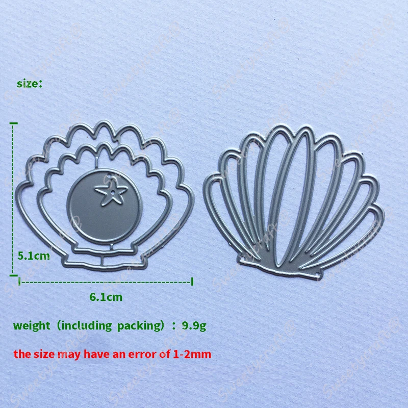 Pearl scallop metal die cut 1