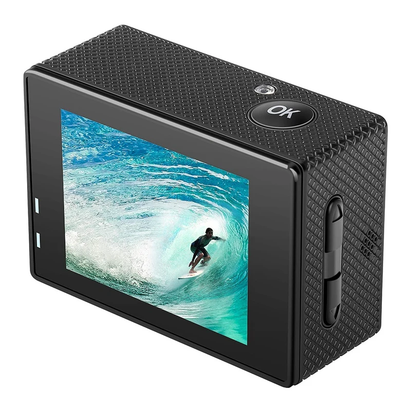 AT Q40C Экшн камера 2 7 K/30FPS 1080P/60FPS WIFI 24MP Ultra HD мини для шлема WiFi Водонепроницаемая