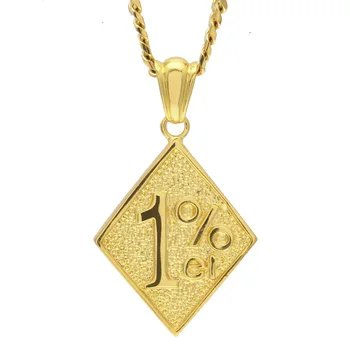 

Hip Hop Mens Personality Dog Tag Pendant Necklace One Hundred Percent With Free 70cm Gold Silver Chain Drop Pendant Jewelry Gift
