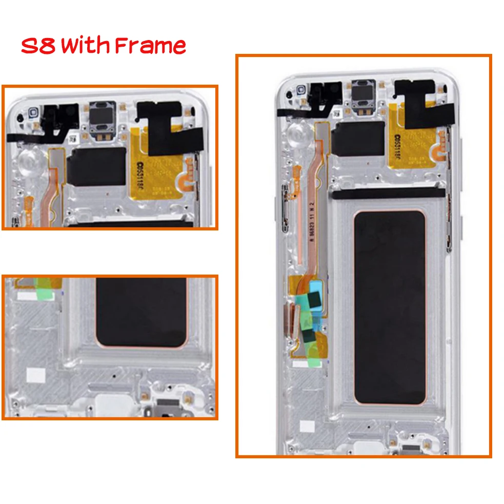  Original Lcd screen For Samsung Galaxy S8 S8 plus G950 G950F G955fd G955F G955 AMOLED screen Replac