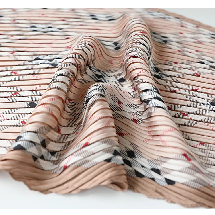 Luxury Silk Pleated Scarf - Womens Hair  Neck Accessory