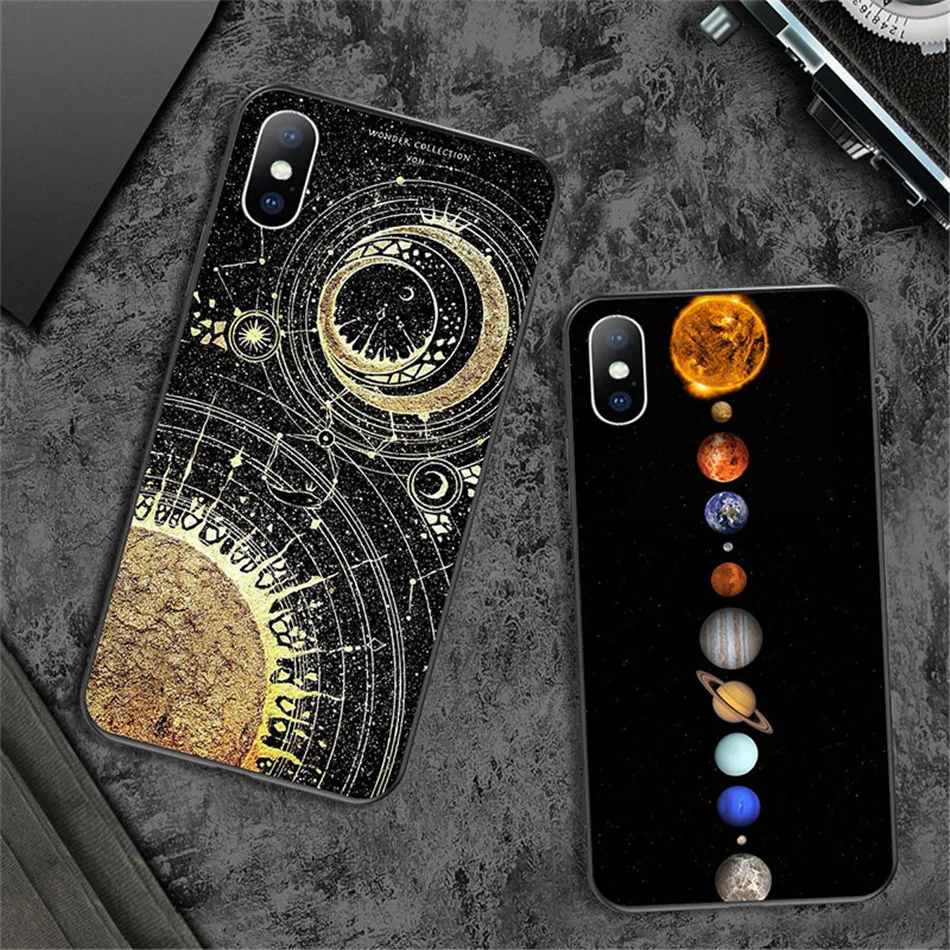 Чехол Lovebay Space Planet для телефона iPhone 11 Pro Max X XS XR Xs Max, мягкий ТПУ, звездная задняя крышка для iPhone 6 6s 7 8 Plus 5 5S SE