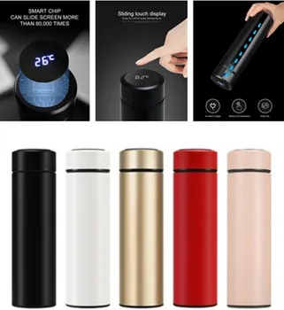 

500ml Smart Vacuum Cup Thermo Bottle With LED Temperature Display Stainless Steel Travel Thermos Cup Coffee Mugs for Woman Man