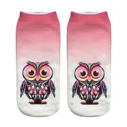 2018 Новые забавные носки с 3d принтом милые носки унисекс с 3D рисунком Совы популярные женские модные носки унисекс