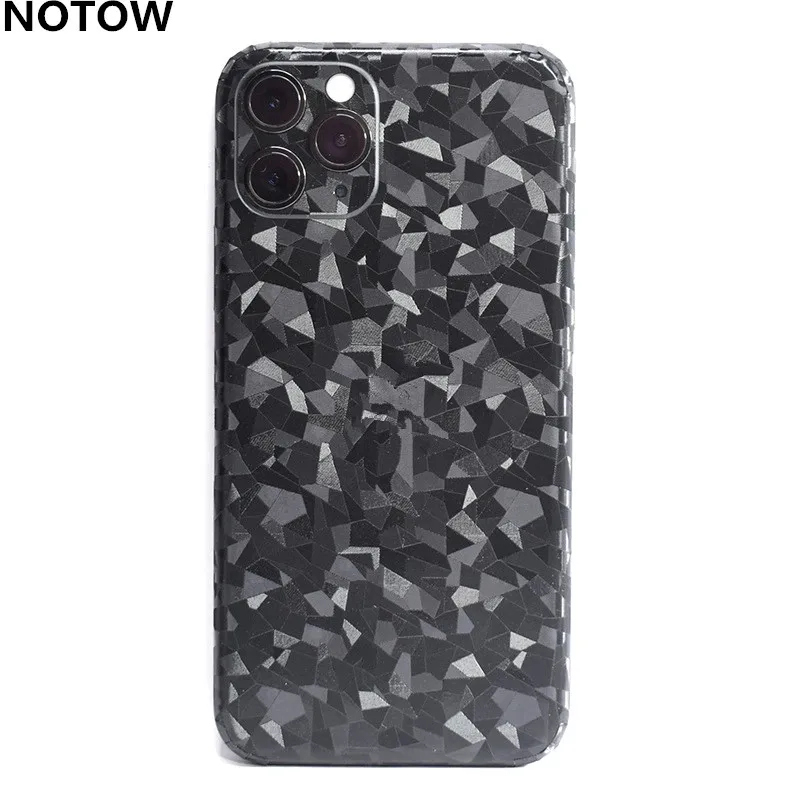 Diamond pattern NOTOW 3D соты dot кожа ПВХ стикер обёрточная бумага кожи мобильный назад паста Защитная пленка для iPhone11/11pro/11 promax/X/XR/8 6plus - Цвет: Diamond pattern