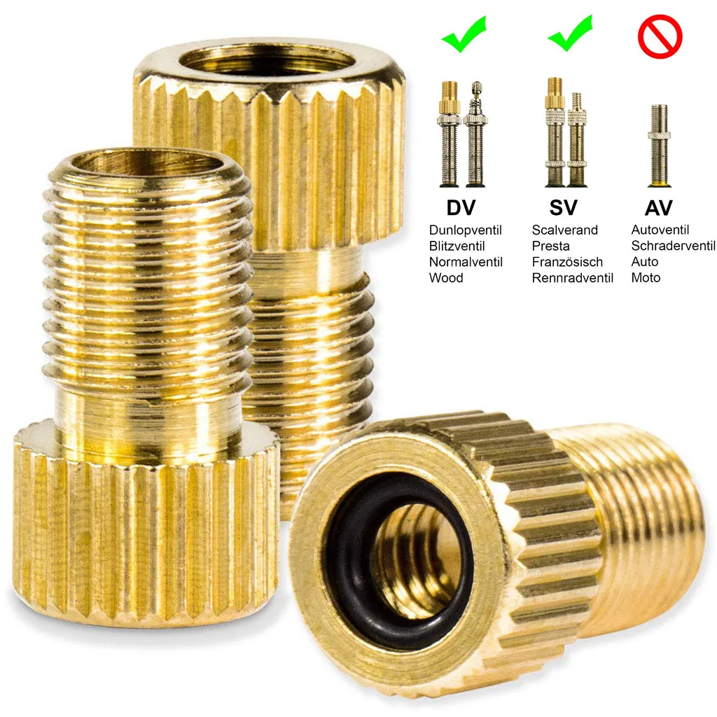 Bicycle Valve Adapter Dv & Sv To Av (dunlop & French To car) Bike Accessories