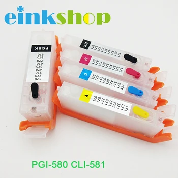 

Einkshop Compatible pgi-580 cli-581 Refill Ink Cartridge PGI580 CLI581 for canon PIXMA TS6150 TR7550 TR8550 Printer with chip
