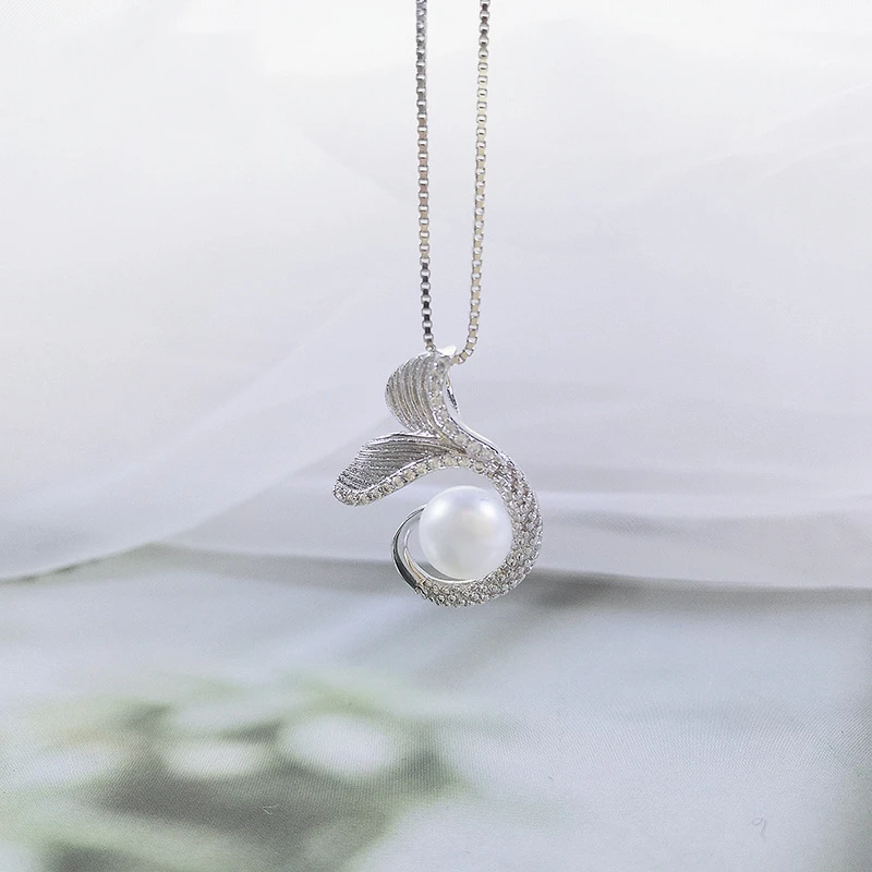 

Женское ожерелье из серебра 925 пробы с подвеской в виде рыбы