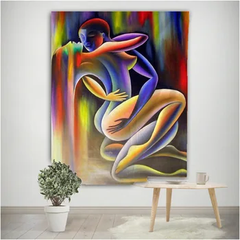 

Creative oil painting tapestry Indian Mandala Hippie Macrame Tapestry Wall Hanging Boho decor Psychedelic Witchcraft Tapestry