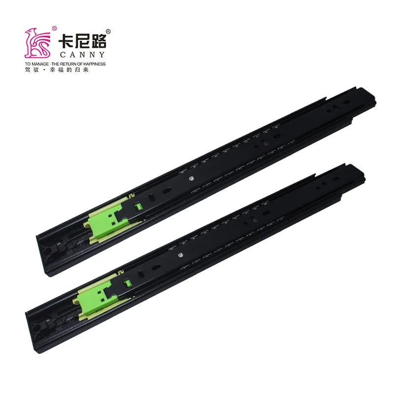 

Manufacturers Wholesale Drawer Track 4512 Three Fold Self-Elastic Slideway Furniture Slide Mute Thick Guide Furniture Factory