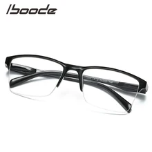 Iboode квадратной формы с плоскими стеклами и половинной рамкой, очки для чтения, Для женщин Для мужчин Сверхлегкий 0,25 0,5 0,75 1,0 1,25 1,5 1,75 2,0 2,25 2,75 3 3,25 3,5 3,75 4,0