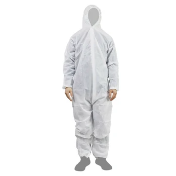 

White Coverall Isolation Suit Disposable Dust-proof Protective Clothing NC99