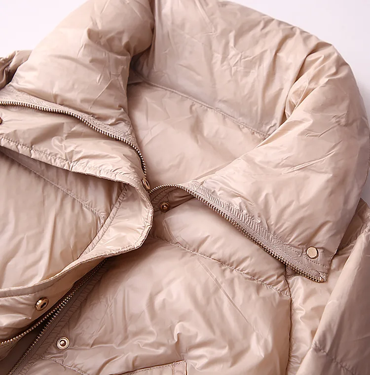 Fluffy And Full~ 19 Years Winter Four Colors Loose-Fit Slimming Long Sleeve Stand Collar down Jacket Casual down Coat Women's
