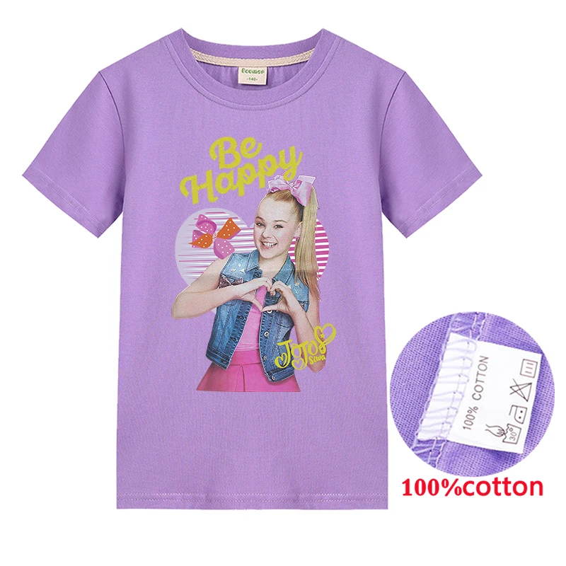 JOJO Siwa/весенне-осенние детские толстовки с капюшоном; футболка с длинными рукавами и рисунком; топы для девочек; одежда для подростков; детская повседневная одежда