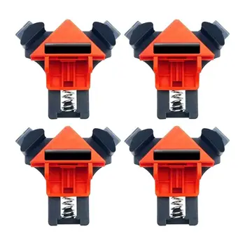 

4pc 90 Degree Right Angle Clamp Fixing Clips Woodworking Hand Tool Locator Corner Clip Positioning Fixture Tool Angle Clamp Tool