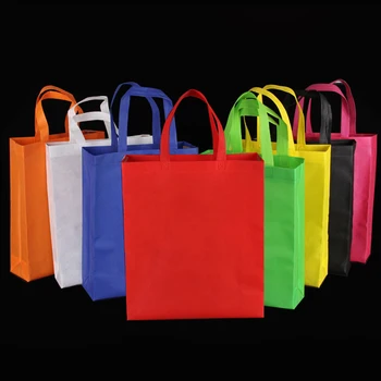 

New Reusable Non Woven Shopping Bag Solid Color Foldable Grocery Convenient Tote Eco-friendly Storage Handbag