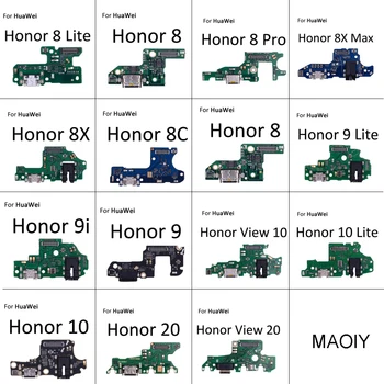 

USB With Microphone Charging Charger Dock Port Board Flex Cable For HuaWei View 20 Honor 8C 8X Note 10 9 9i 9 Lite Max Pro