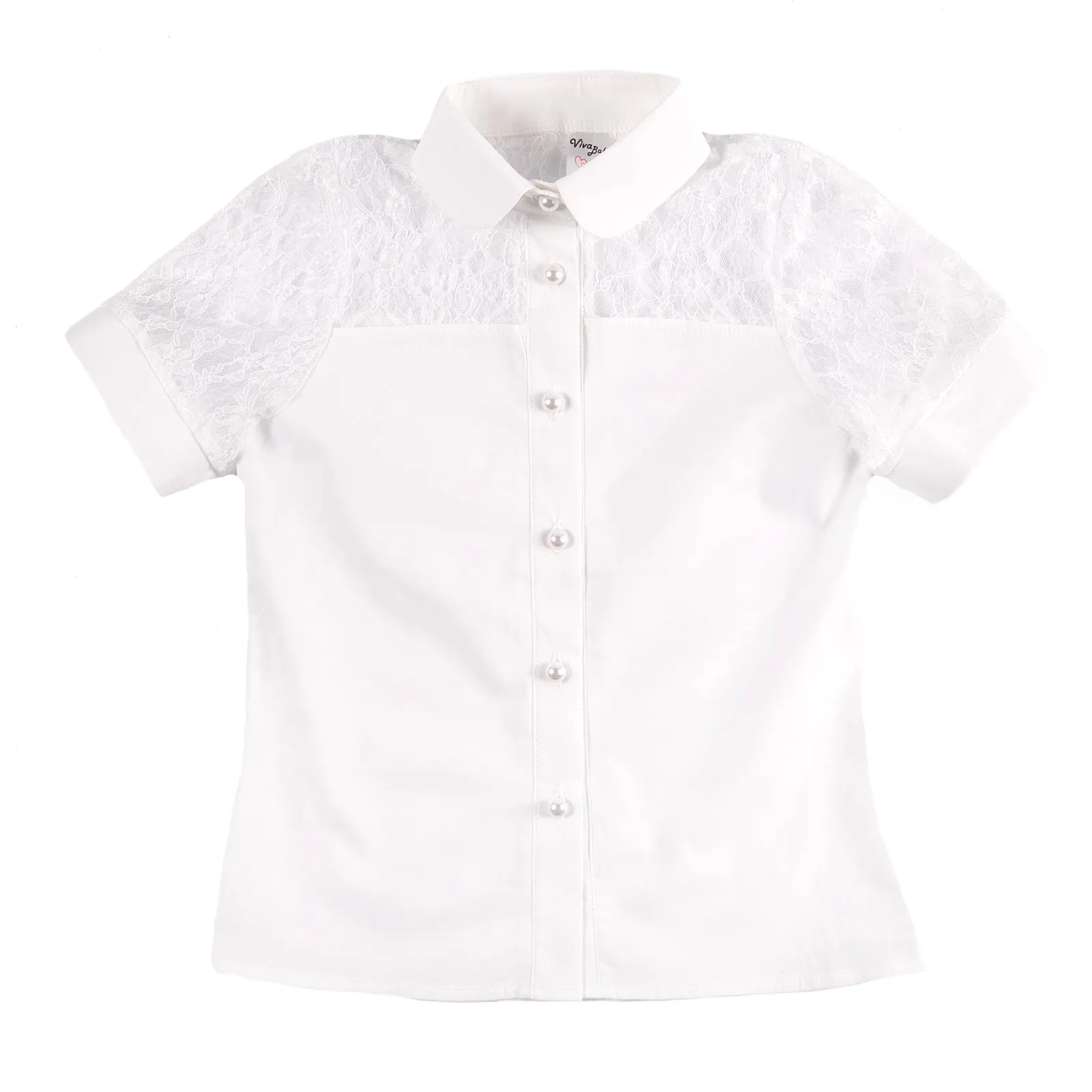 Блузка для девочки Viva Baby D1509-3 белый