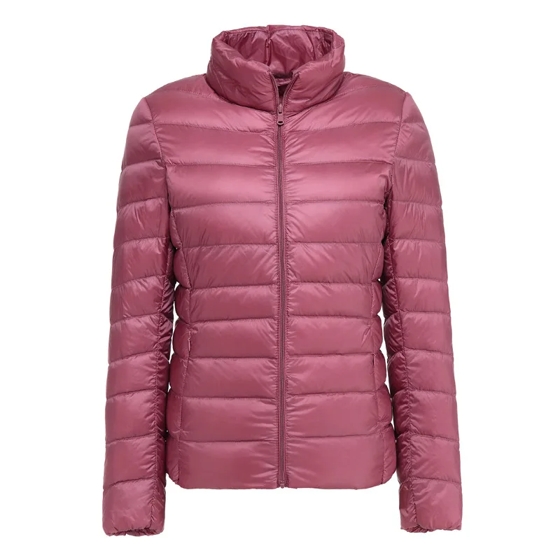 

2020 Women Spring Autumn Jackets Down Filler Ultra-thin Light Female Bomber Coat Fashion Slim Short Jacket Send By Super Economy