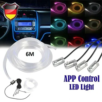 

12V Car LED Strip String Light RGB Ambient Light String Lamp Bar 6M Bluetooth APP Control Car Signal Lights