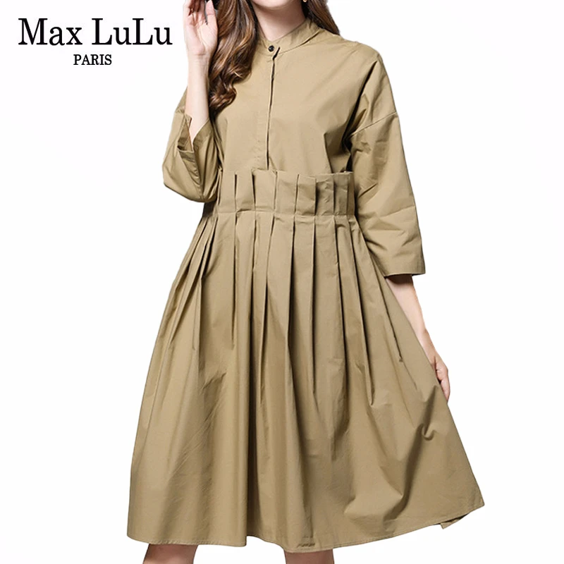 Женское винтажное платье с длинным рукавом Max LuLu свободное повседневное офисное