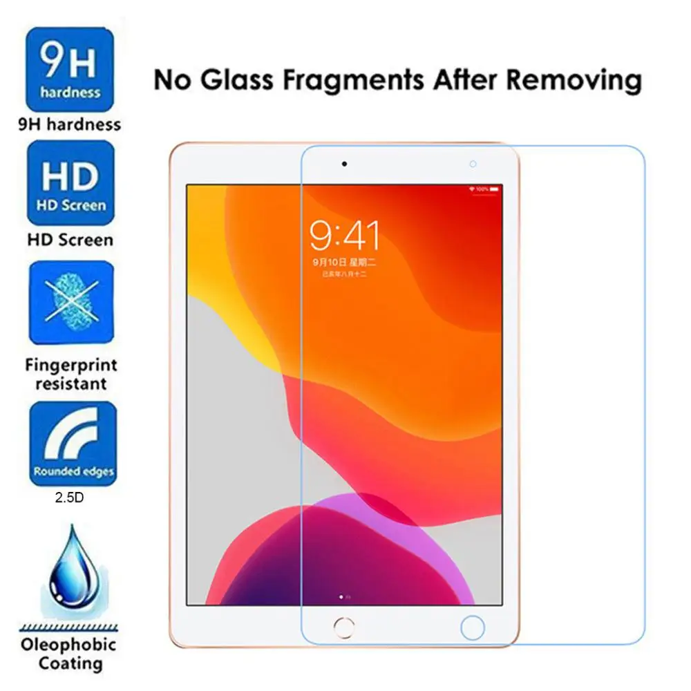 Закаленное стекло протектор экрана для ipad 10,2 '' 7-го поколения безопасные очки для apple i pad 10,2'' Защитная пленка для экрана
