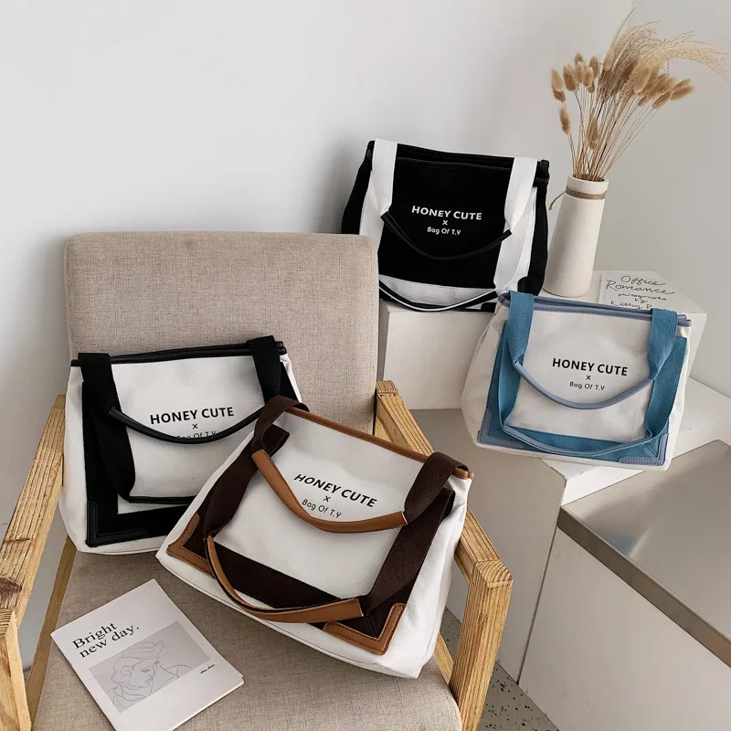 

Large Capacity Canvas Bag Women's 2019 New Style INS College Student Class High Grade Sense Tote Bag Literature And Art Shoulder