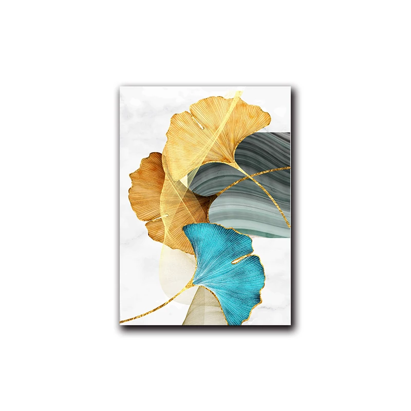 Blue-Green-Yellow-Gold-Plant-Leaf-Abstract-Poster-Nordic-Canvas-Print-Wall-Art-Painting-Modern-Picture (4)