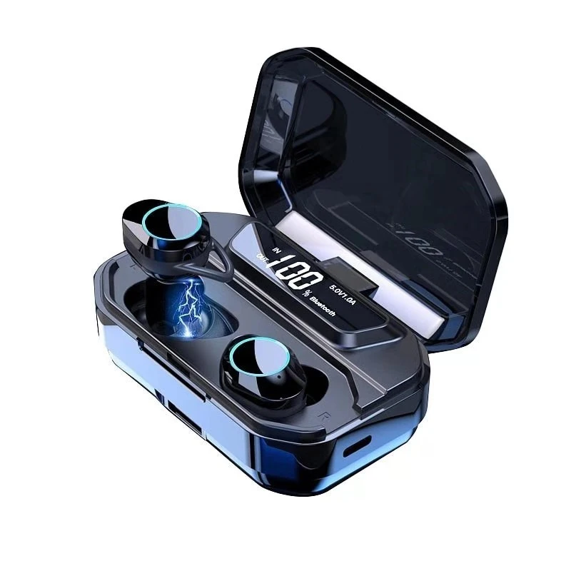 

G02 TWS 5.0 Bluetooth 9D Stereo Earphone Wireless Earphones IPX7 Waterproof Earphones LED Smart Power Bank Phone Holder 3300mAh