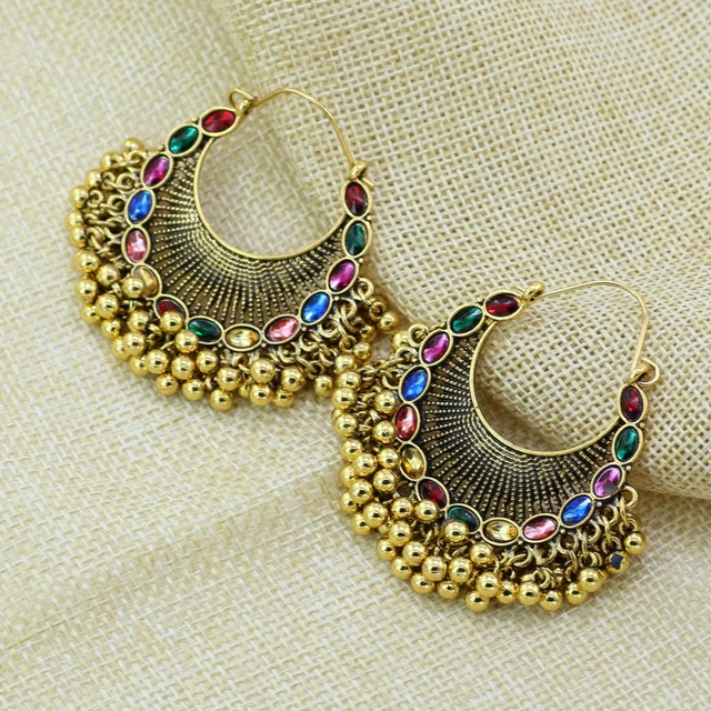 Antique Silver Jhumka Earrings | Festive Wear - Beatnik | Oxidised  jewellery indian outfit kurti, Jhumka earrings, Online earrings