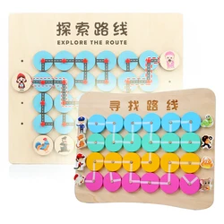 Labirinto board montessori jogo encontrar a rota quebra cabeça brinquedos para crianças lógica formação de pensamento educacional brinquedos de madeira presentes para a criança