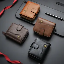 New PU Material Wallet Rcasual Fashion Business Anti-magnetic Men zipper Multi-card Coin Purse Wallet K3203